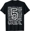 5th Grade Typography Team Fifth Grade Teacher Back To School T-Shirt