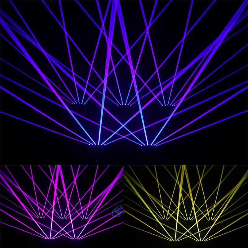 6 Eyes RGB Laser Moving Head Light Infinite Rotation Dmx512 Controller for Bar Club Wedding Party Stage