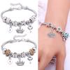 Bangles Jewelry White Butterfly Crown Beads Bracelets Brands Bracelets Fit Women Girl Gift