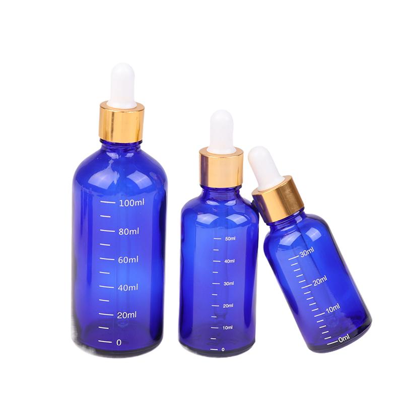 5 ml – 100 ml Tropfflaschen mit Skala, Reagenz, Augentropfen, blaues Glas, Aromatherapie-Flüssigkeitspipettenflasche, nachfüllbare Flaschen für unterwegs
