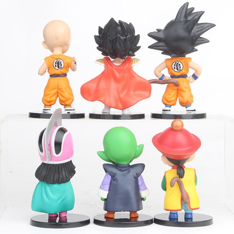 Cute Dragon Ball Z Action Figures Kid Goku Krillin Chi-chi For Car Dashboard