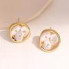 Exclusive Design High-end Flower Stud Earrings, Fashionable, Luxurious, Retro-style, Elegant Earrings