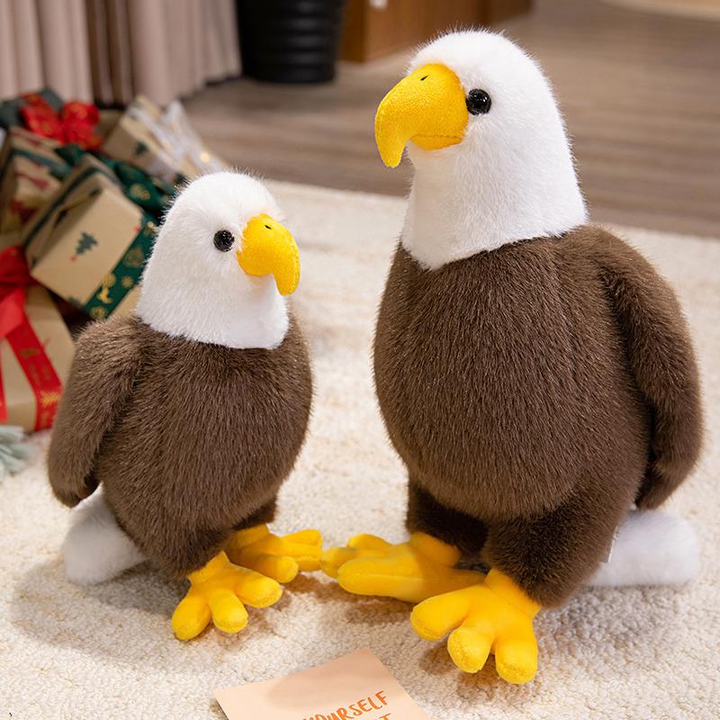 Cartoon Simulation Eagle Doll Plush Toy White-Headed Sea Eagle Vulture Doll Ornament Boy Soothing Doll