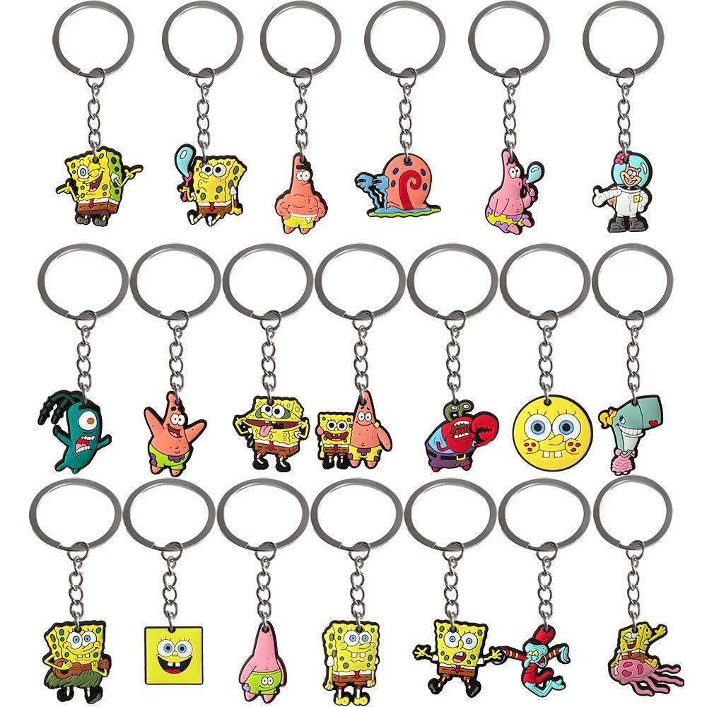SpongeBob PVC Keychains - 20 Pcs Anime Cartoon Festival Pendant Gifts