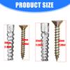 50Pcs Carbon Steel Expansion Screws Concrete Wall Anchors Expansion Bolt Fastener Pipe Drilling Plug Easy To Use