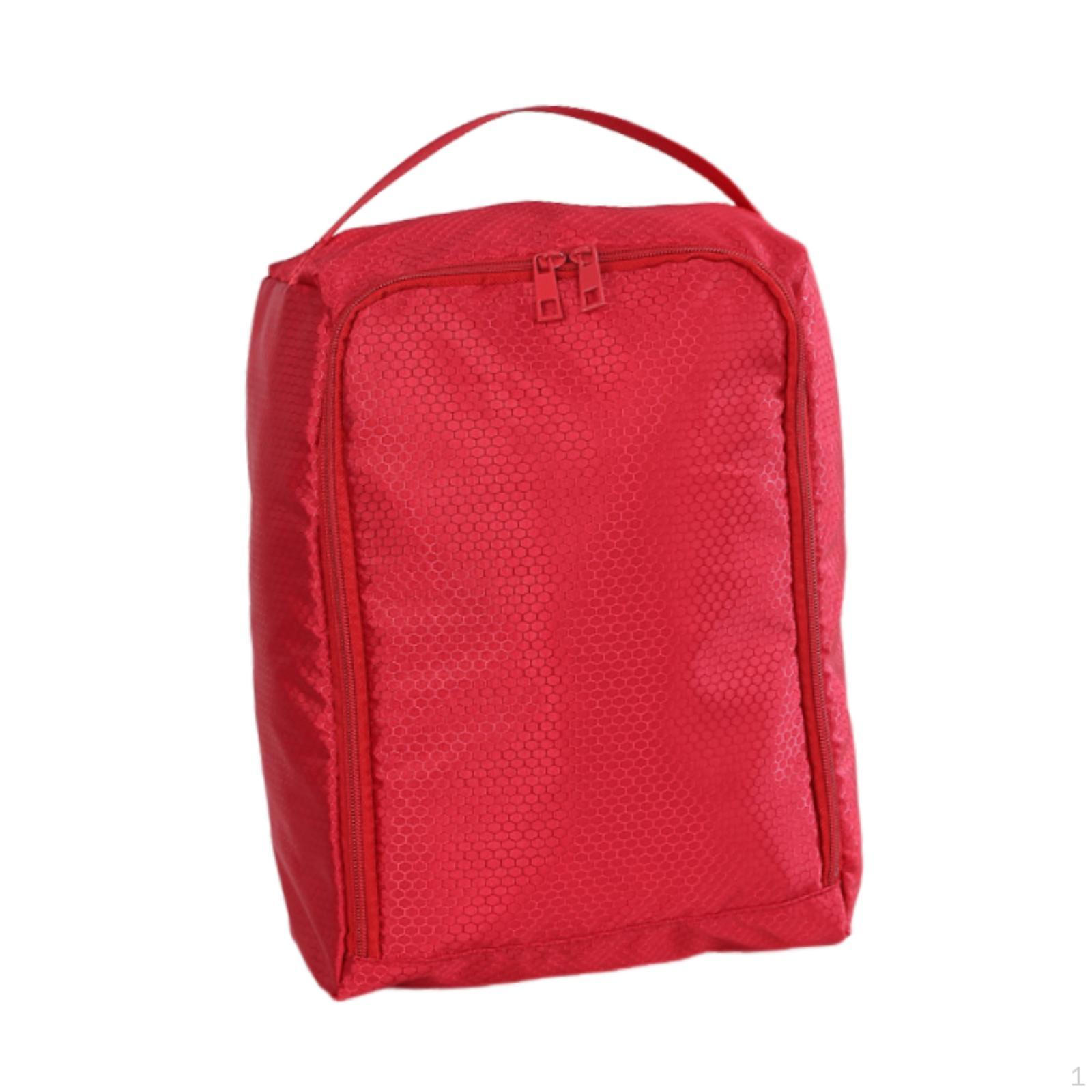 

Golf Shoe Bag Carry Breathable Large Capacity Easy to Zippered Carrier красный