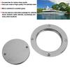 Stainless Steel Deck Plate 4in 316 Stainless Steel Deck Cover Plate with Hole Key for Yacht Marine Hardware Accessory Deck Plate