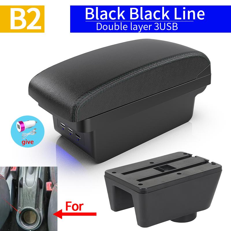 For Ibiza 6j Ibiza 6L Armrest Box For Seat Ibiza Car Armrest Central Storage Box Retrofit with USB Interior Car Accessories
