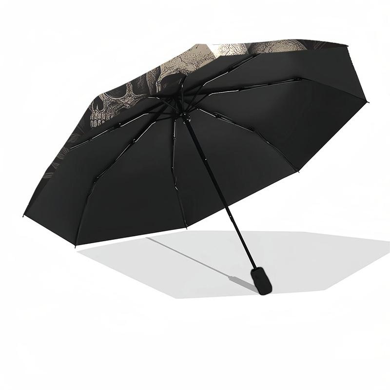 1pc Skulls, Butterfly, Gothic, Dark Art Umbrella with Plastic Handle,Suitable for All Seasons Home Travel Outdoor UmbrellaDD1593