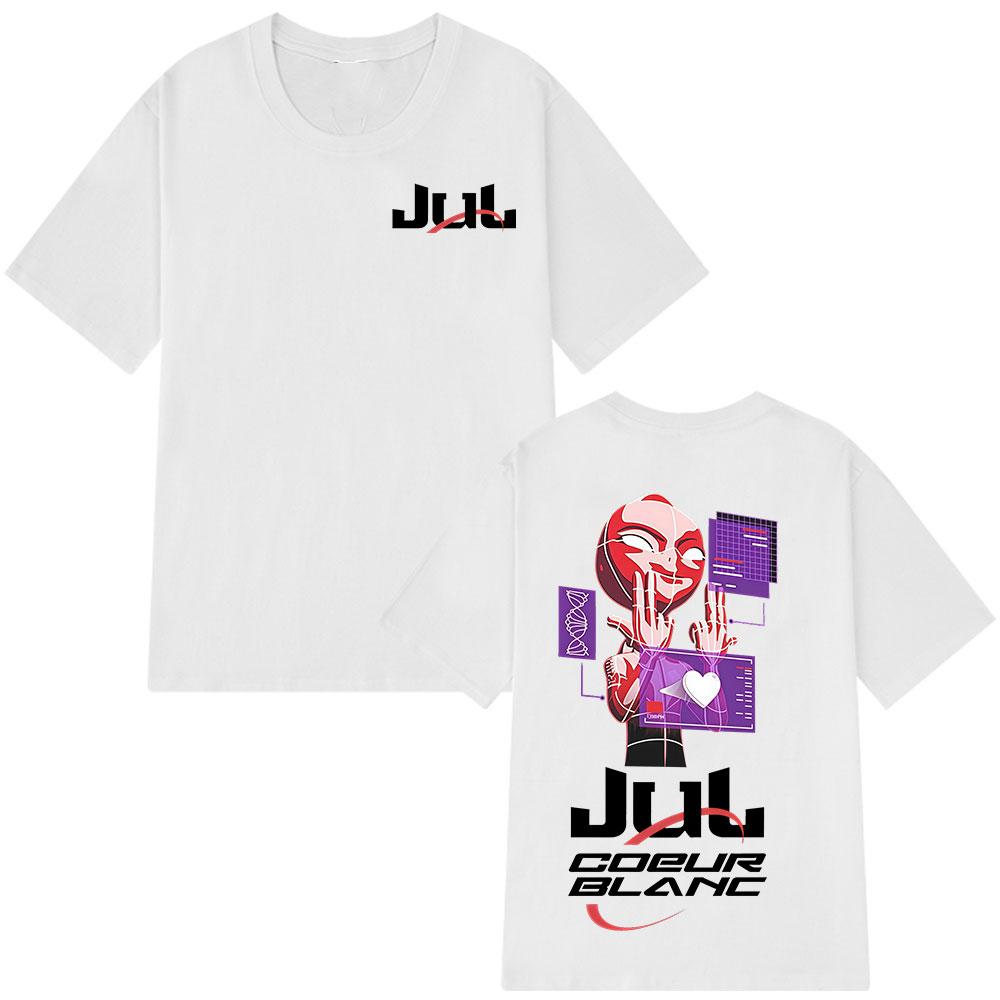 Rapper Jul Merch Tričko Unisex Dámské Oblečení Módní Hip Hop Tričko Letní Ležérní Bavlněné Krátký Rukáv Oversized Kulatý Výstřih Trička