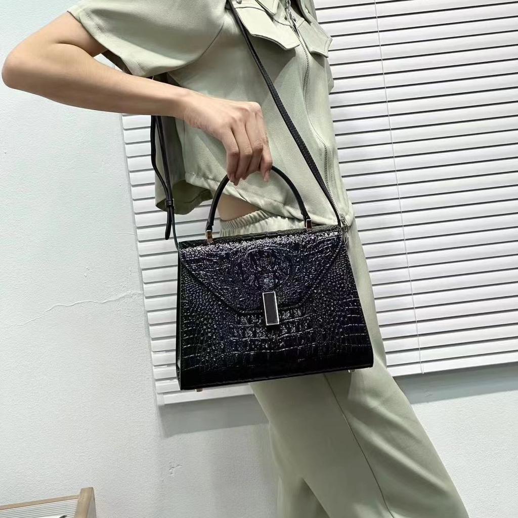Borsa Casual da Donna con Fantasia Coccodrillo Borsa Quadrata Piccola Portatile Borsa a Tracolla Versatile Borsa a Spalla