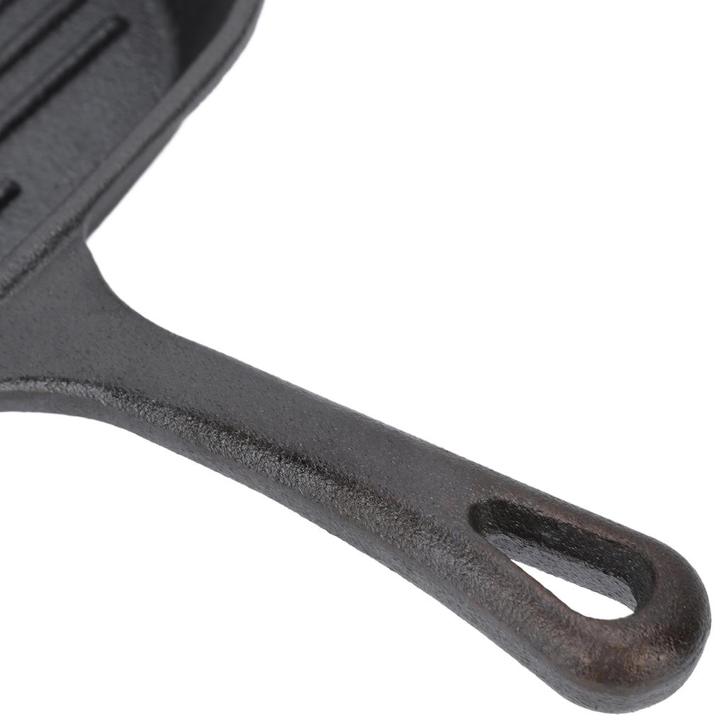Grill Pan Nonstick Design Heat Resistant Handle Fast Heat Conduction Iron Stripe Frying Steak Skillet for Home Kitchen