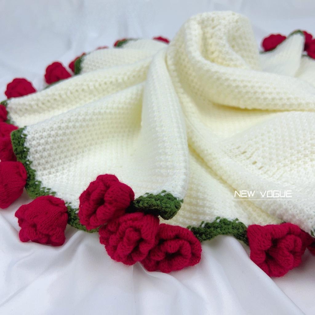 Valentinstag Rosenstrauß Decke - Perfektes Geschenk für Freundin oder Hochzeit