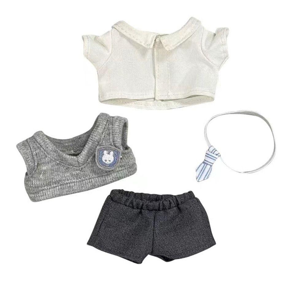 Tie Plush Dolls Clothes Kawaii Doll Handmade Clothes Only Selling Clothes Doll Vest Set  Gift