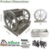 NestNature Wooden Wagon Planter Box Raised Garden Bed Decorative Garden Planters with Wheels for Indoor Outdoor Decor Plants in