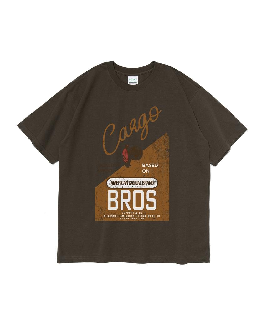 CARGOBROS (Big Size) Western Base Short Sleeve T-Shirt (Khaki)