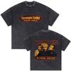 Washed Vintage Punk Band Green Day Dookie Graphic Tshirts Men Classic Gothic Rock T Shirts Male Oversized Tshirt Man Streetwear