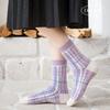 Purple Knit Women's Fashion Design Character Pretty Socks
