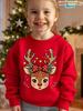 Girl Hoodies Christmas Theme 3D Print Round Neck Sweatshirt for Kids Holiday Casual Top Party Christmas Gift Children's Clothing