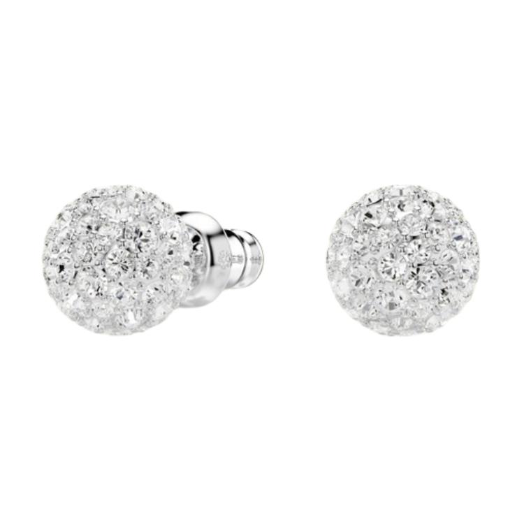 Swarovski Dextera Brand Logo Rhodium Plated Earrings Women earrings Silver 5700290 Box (Random Color)