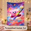 Custom Personalized Tapestry,Kirby Print Custom Name Text Wall Art Hanging for Bedroom
