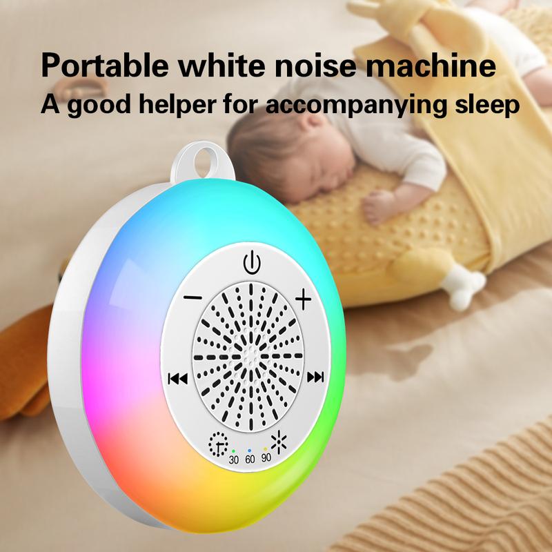 Baby White Noise Machine USB Rechargeable Sleep Machine Timed Shutdown 22 Songs Soothing Sounds Sleep Aid Player for Baby Adults
