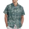 Retro Bohemian Print - Men's Casual Short Sleeved Shirt