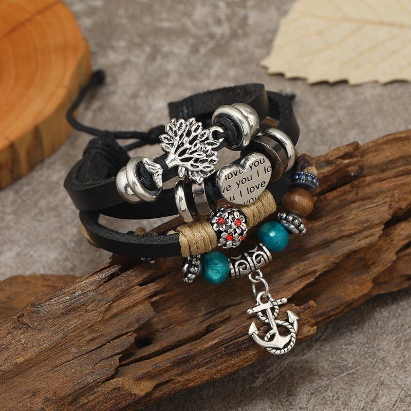 Bohemian Multi-layer Rice Bead Bracelet Creative Personality Women's Jewelry Turquoise Beaded Bracelet