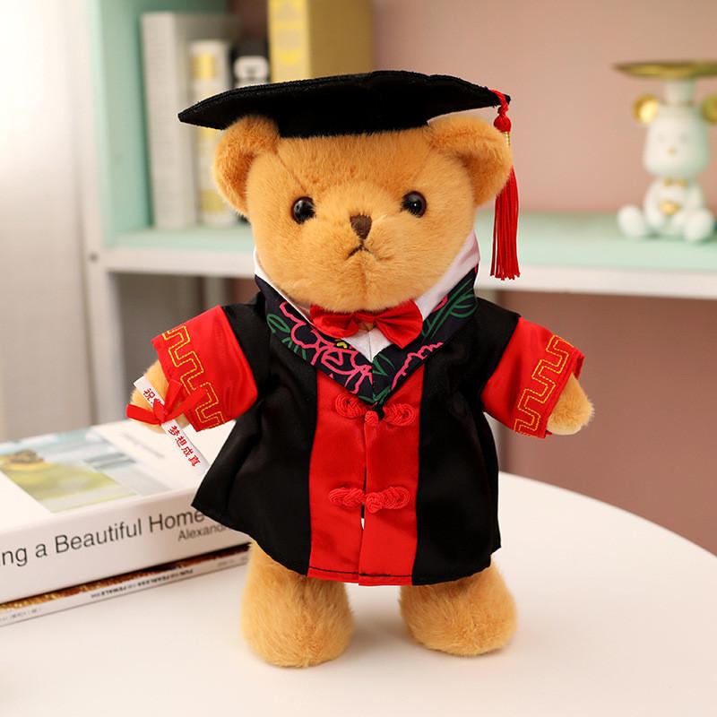 

Delightful Doctor Plush Bear With Long Fur And Graduation Outfit Perfect Collectors For