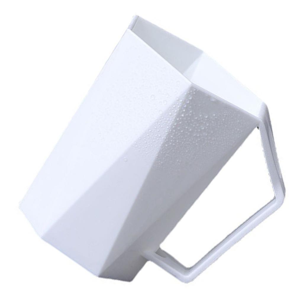 400ml Geometric Toothbrush Cup Portable Simple Plastic Couple Rhombus Mouthwash Cup Drinking Cups for Home Travel