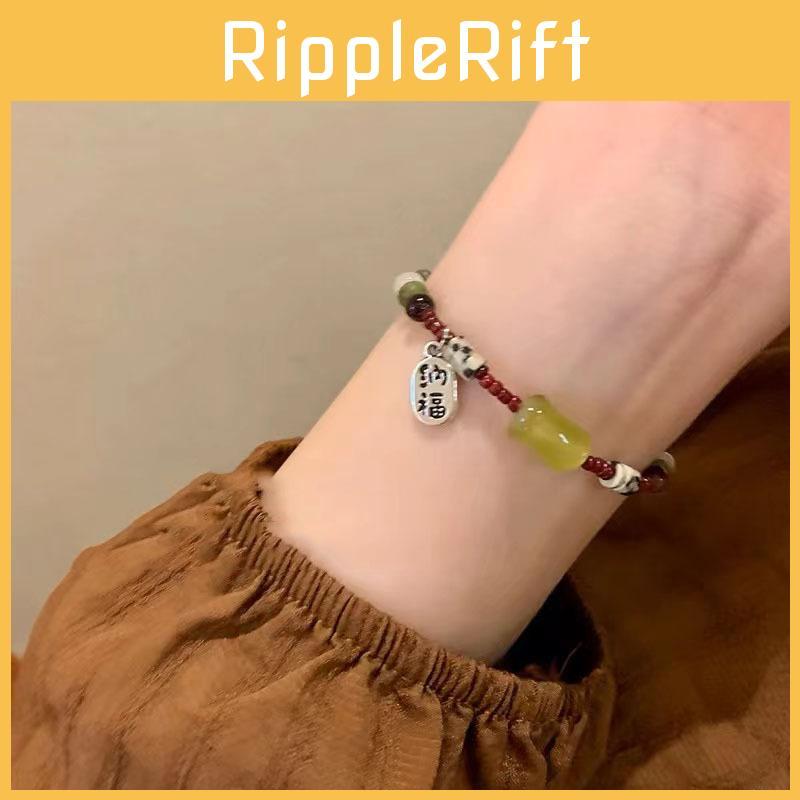 Chic Electroplated Glass Bead Bracelet For Women With Geometric Shapes