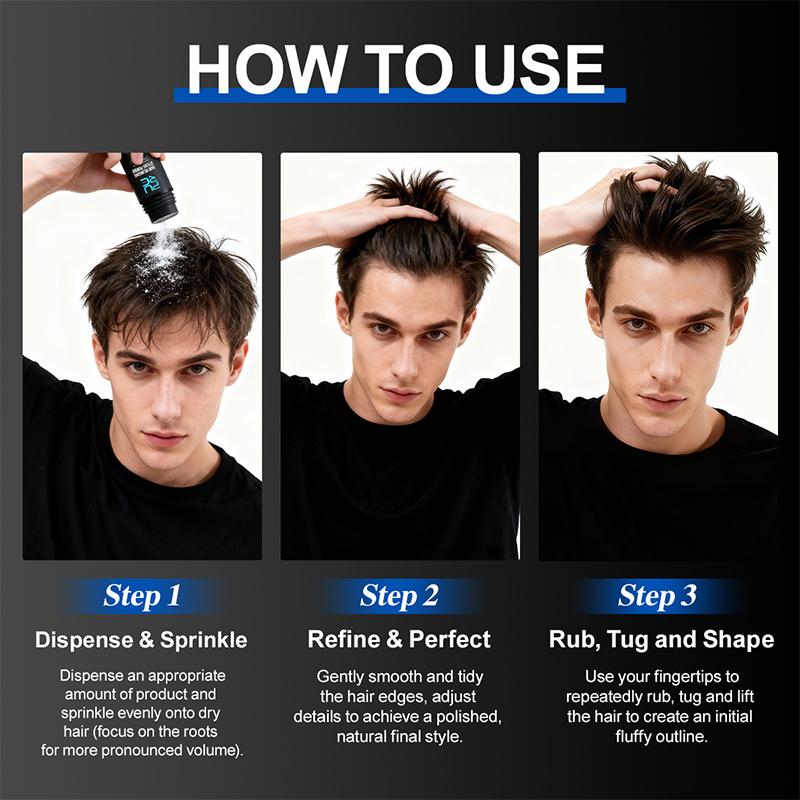 PURC 3 In 1 Hair Volumizing Styling Powder for Men Women Long-Lasting Volume Oil Control Nourish Hair Styling Product Hair Care