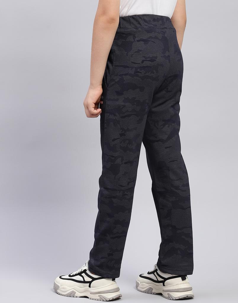 Monte Carlo Boys Printed Navy Blue Regular Fit Lower