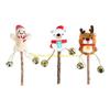 92MF Christmas Theme Cats Licking Toy Natural Matatabi Chewing Toy for Various Cats Hairballs Control Teaser 3Pcs