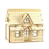 3D Wooden House Model with Porch - DIY Handmade Building Toy for Girls