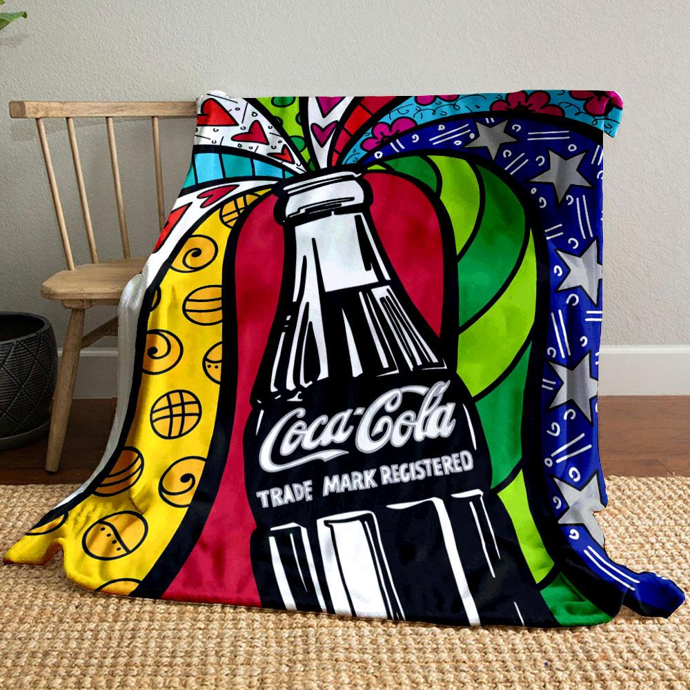 

Coca Cola Bottle Pop Art Blanket bedroom Blanket for Livingroom Couch lunch break Soft Cozy throw for Friend s festival Gift 80cm x 120cm