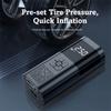 Wireless Design Tire Inflator Digital Display Portable Air Compressor Car Air Pump  Bike Tires