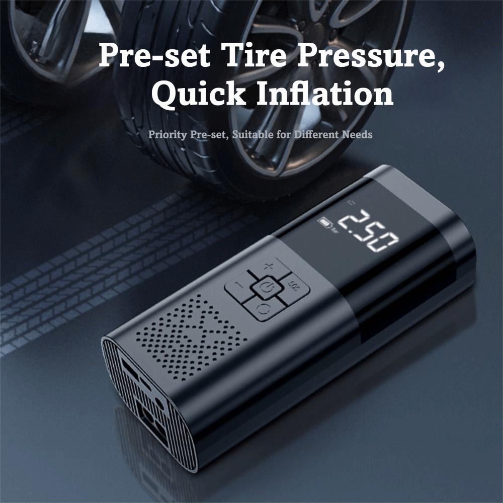 Wireless Design Tire Inflator Digital Display Portable Air Compressor Car Air Pump  Bike Tires
