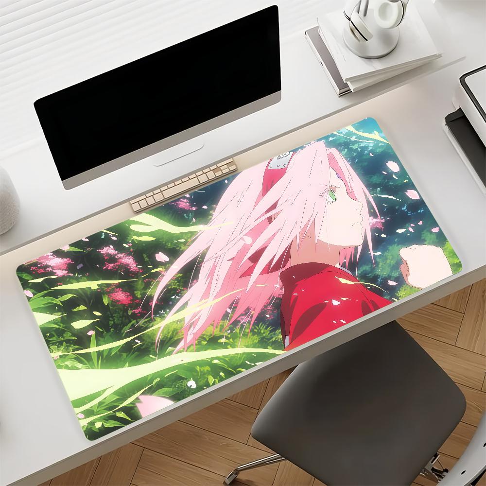N-Naruto-S H-Haruno Sakura-S Mouse Pad Non-slip Rubber Gamer Balance Computer Mat Decoracion Deskmat Laptop Office Large