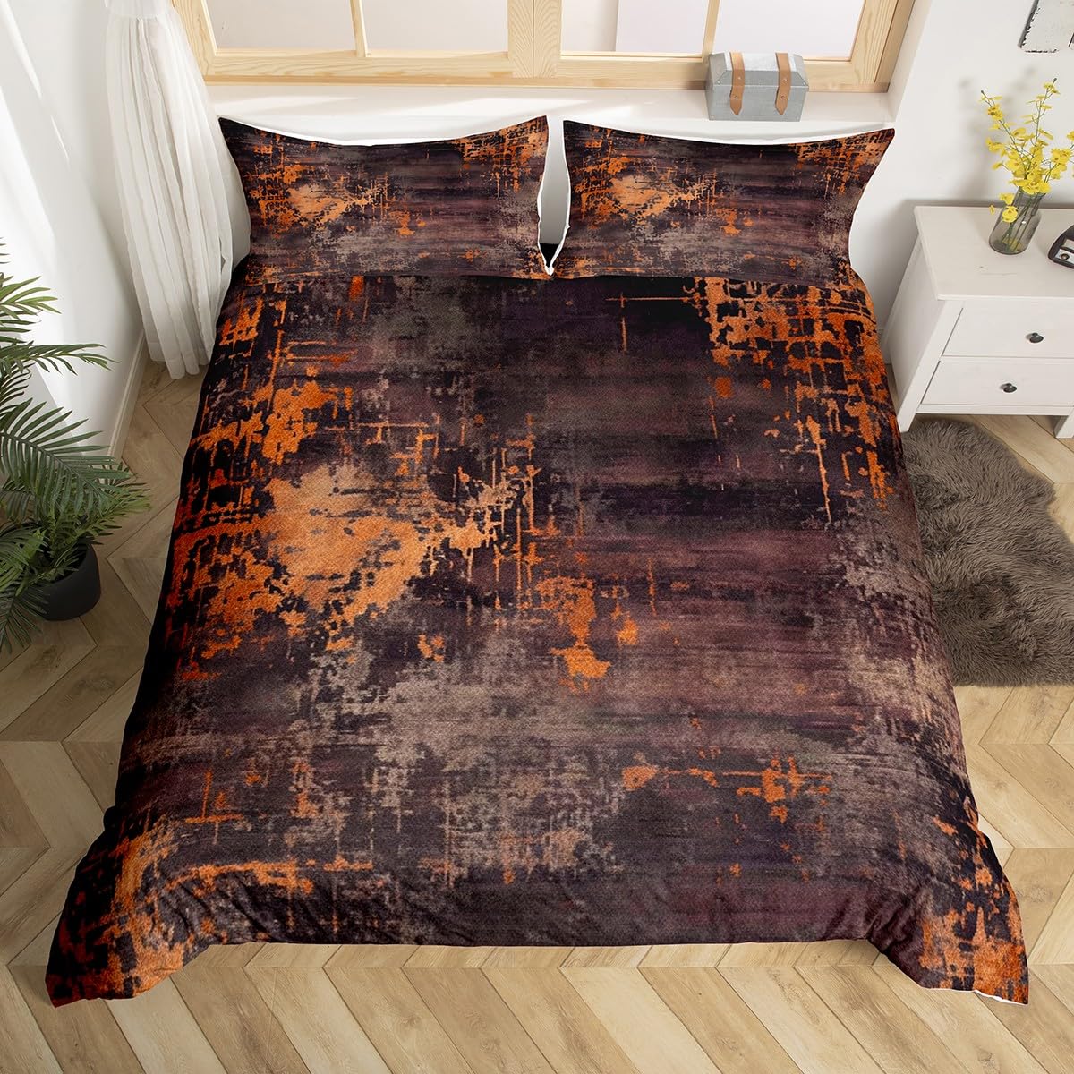 

Пододеяльник с абстрактным акварельным рисунком, комплект постельного белья в пастельных тонах с экзотическим бирюзовым узором, винтажный триповый батиковый пододеяльник, эстетичный гранжевый чехол для одеяла US Queen(228x228cm)