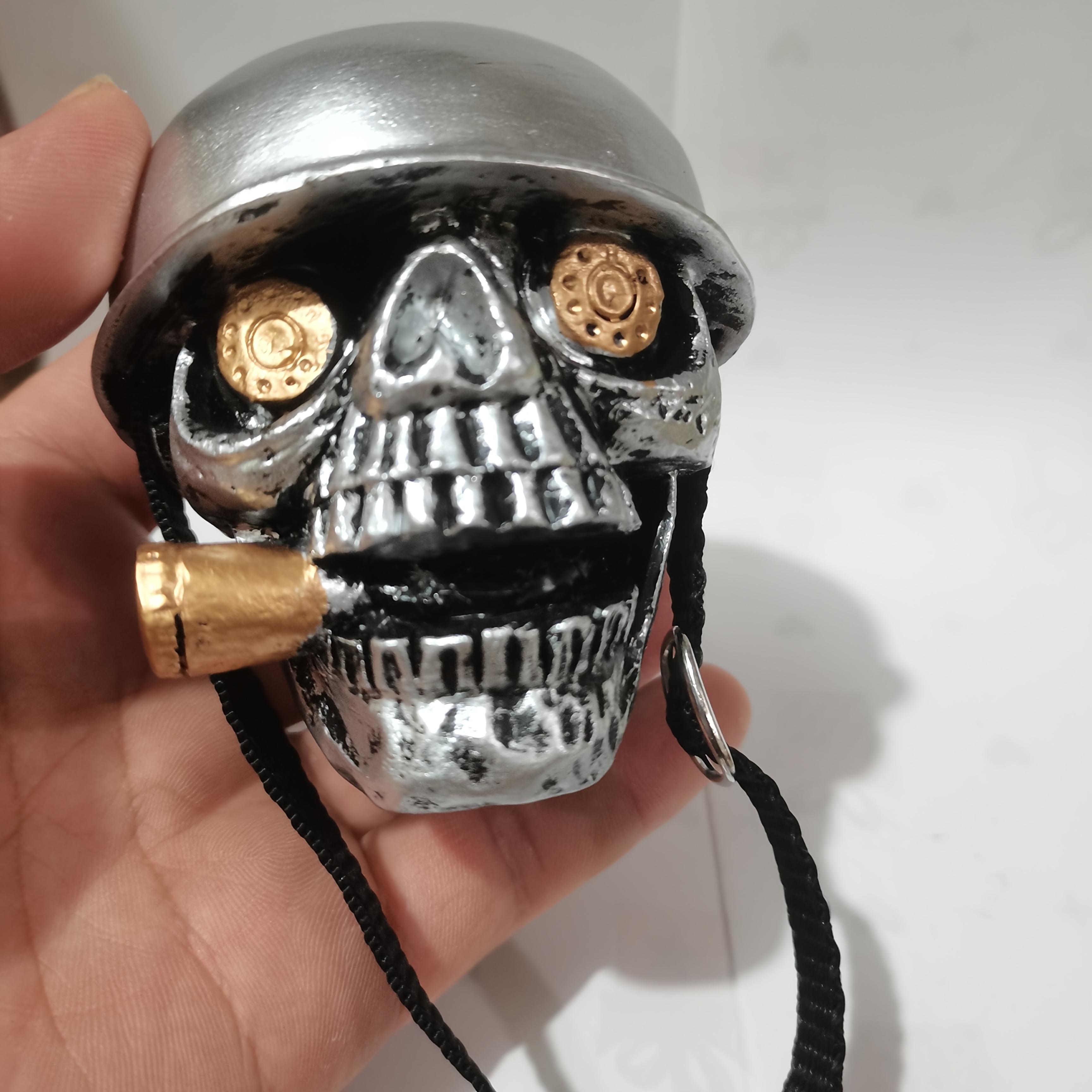 

Skull Soldier Grip Resin Art & Craft Car Shift Knob, Unique Skull Head Design, Perfect for Room Decor