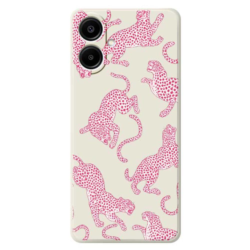 For Samsung Galaxy A07 4G Case Leopards Pattern Printing Straight Edge TPU Phone Back Cover