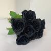 1 Branch Artificial Flower Vivid Appearance No Watering Faux Silk Simulation Rose