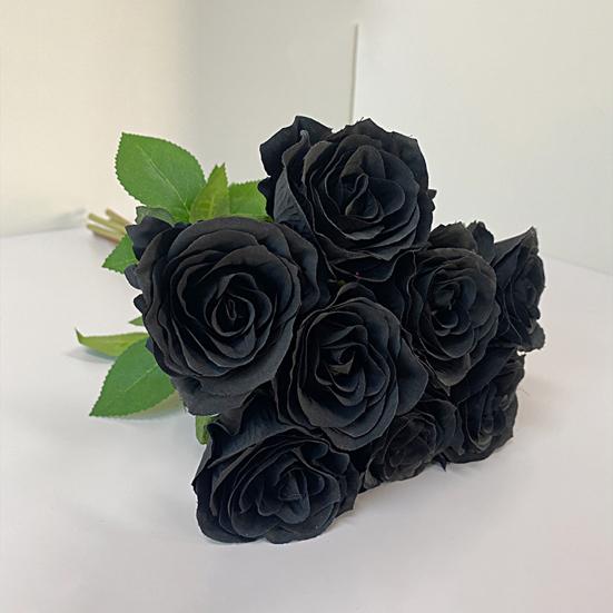 1 Branch Artificial Flower Vivid Appearance No Watering Faux Silk Simulation Rose