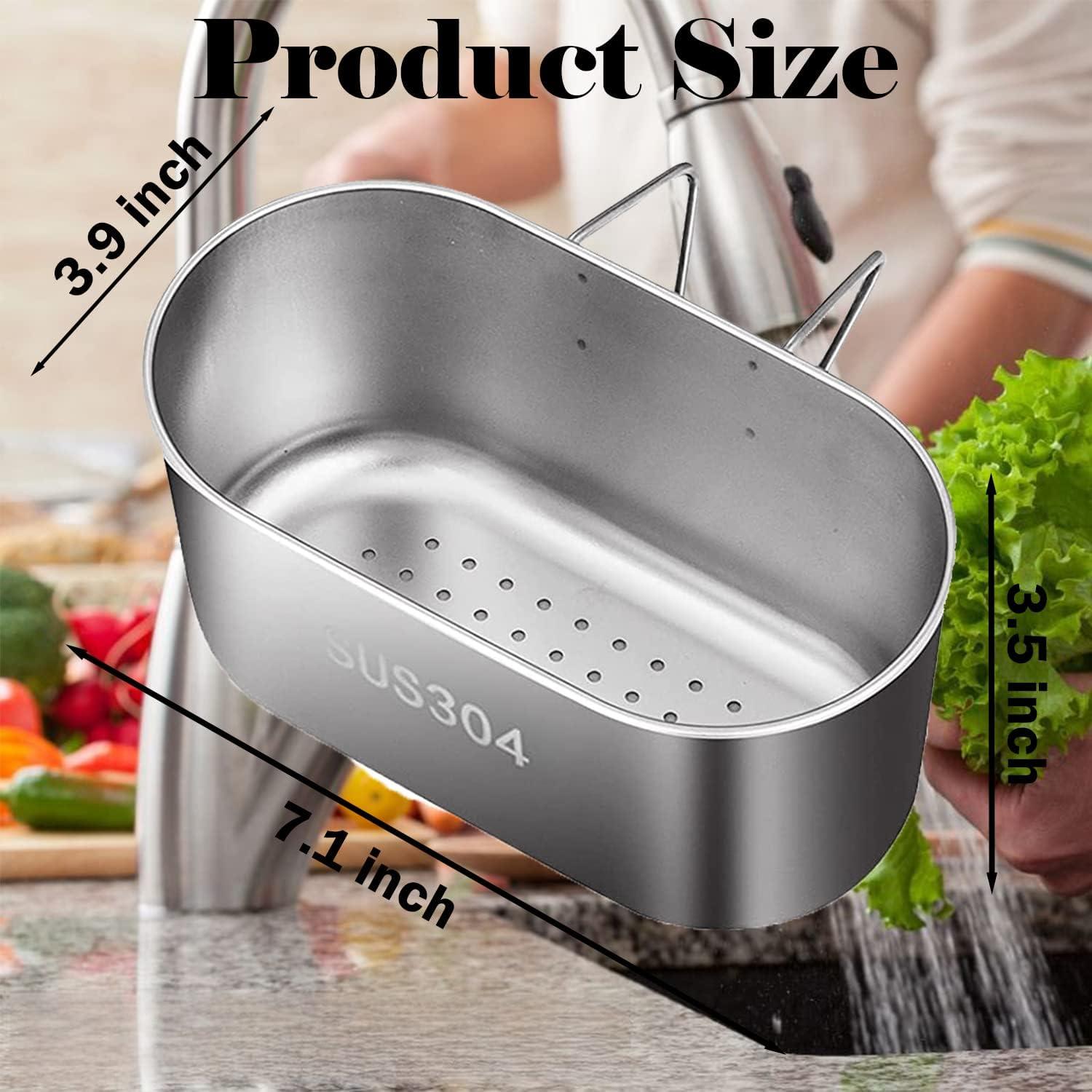 

Stainless Steel Sink Drain Filter Basket Kitchen Food Waste Catcher Vegetable Fruit Colander Residue Hanging Water Filter Basket
