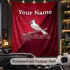 TapestrySt. Louis Cardinals Custom Name Text Personalized Wall Hanging Tapestry Home Wall Decor