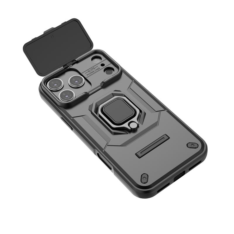 Shockproof Case For iPhone 17 Pro Max Case iPhone 17 Air Ring Holder Magnetic Back Cover For iPhone 17 Pro Max Push Window Case