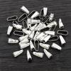 100pcs 11*4mm Bronze Gold Silver Plated Pendant Necklace Buckle Clasp Connectors For DIY Jewelry Making Findings Accessories 