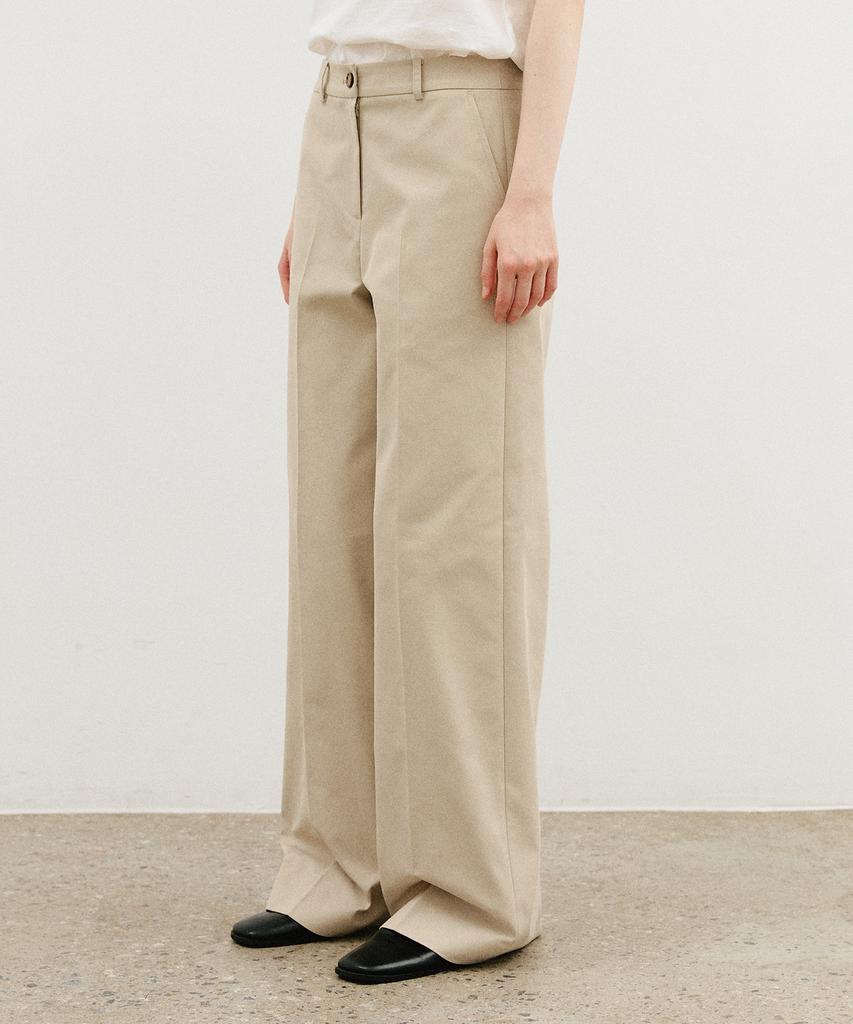 ARTID Cotton Semi-Wide Slacks_Beige