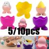 5/10Pcs Silicone Egg Cup Colorful Silicone Storage Rack Egg Poacher Cups Bracket Powder Puff Storage Rack Beauty Egg Tray Tools